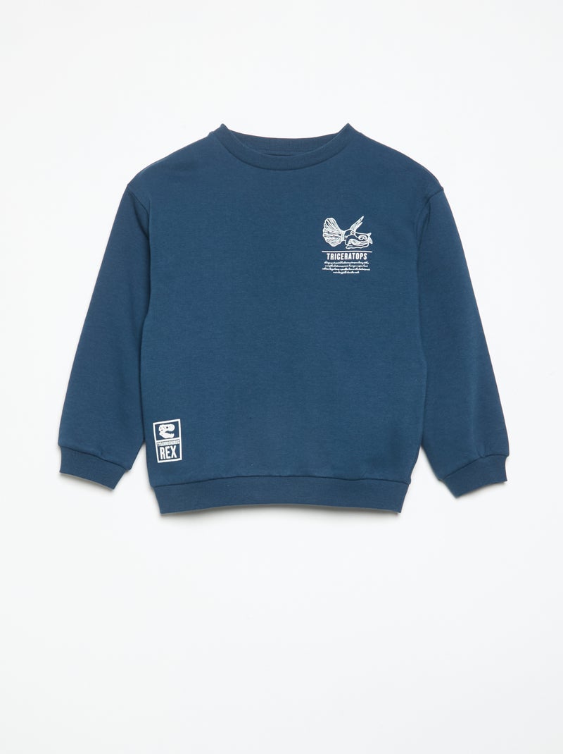 Conjunto de sweat e calças de jogging - 2 peças Azul - Kiabi