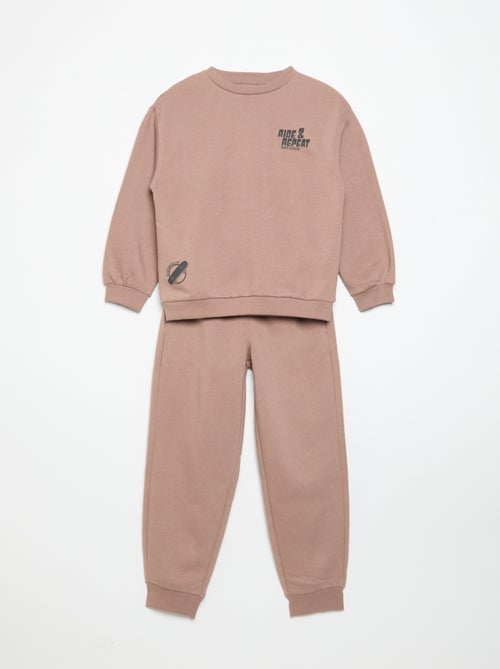 Conjunto de sweat e calças de jogging - 2 peças - Kiabi