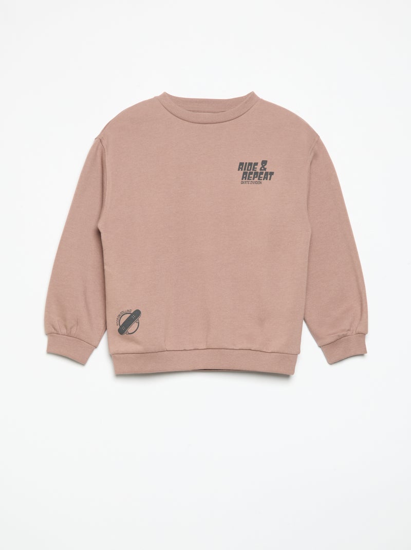 Conjunto de sweat e calças de jogging - 2 peças Rosa - Kiabi