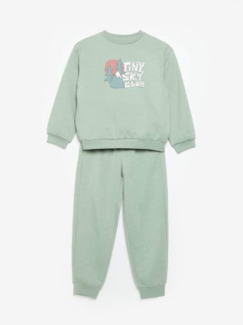 Conjunto de sweat e calças de jogging - 2 peças - Kiabi