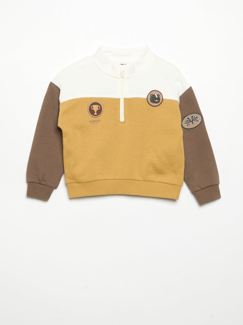 Conjunto de sweat e calças de jogging Amarelo - Kiabi