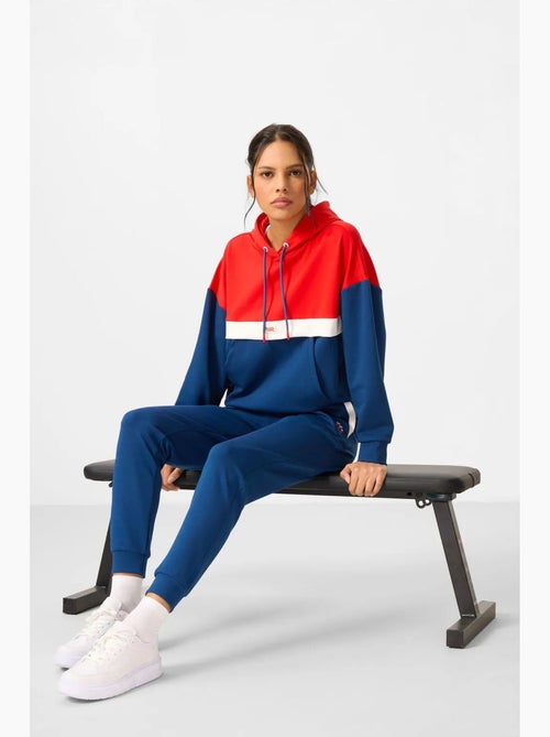 Conjunto de sweatshirt com capuz e calças color block tommy - Kiabi