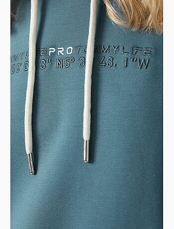 Conjunto de sweatshirt com capuz oversize e calças tommy
