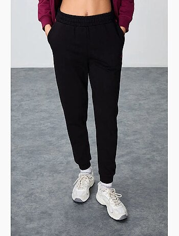 Conjunto de sweatshirt com capuz oversized com fecho de correr e calças tommy