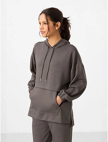 Conjunto de sweatshirt com capuz oversized e calças de perna larga tommy