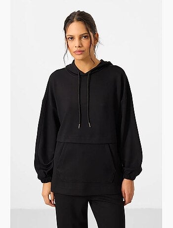 Conjunto de sweatshirt com capuz oversized e calças de perna larga tommy