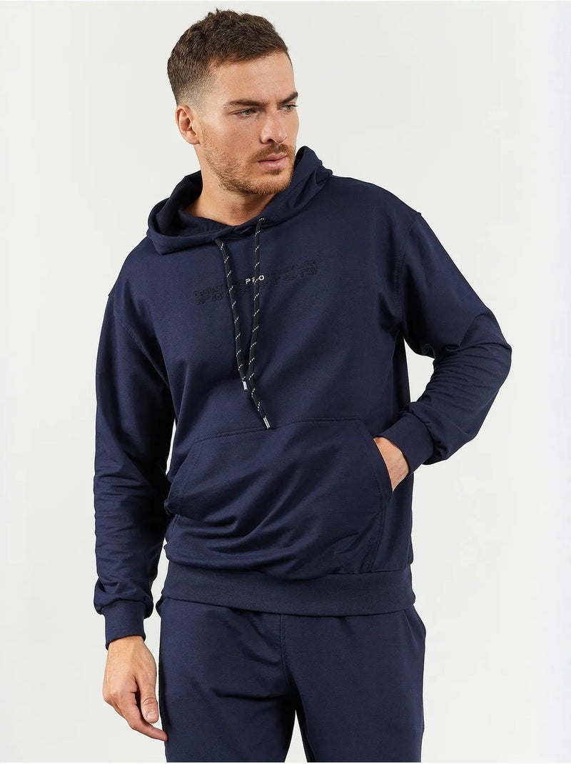 Conjunto de sweatshirt com capuz oversized e calças tommy Azul-marinho - Kiabi