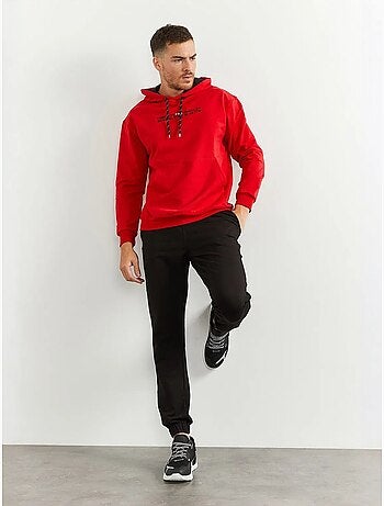 Conjunto de sweatshirt com capuz oversized e calças tommy