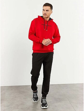 Conjunto de sweatshirt com capuz oversized e calças tommy