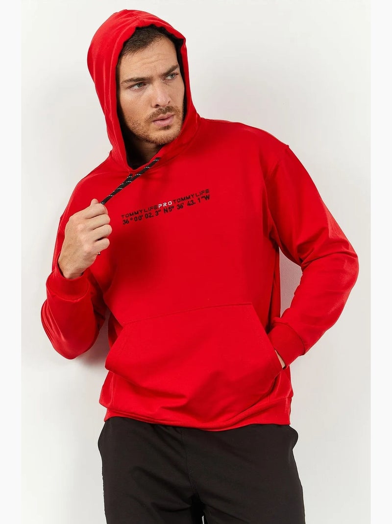 Conjunto de sweatshirt com capuz oversized e calças tommy Vermelho - Kiabi