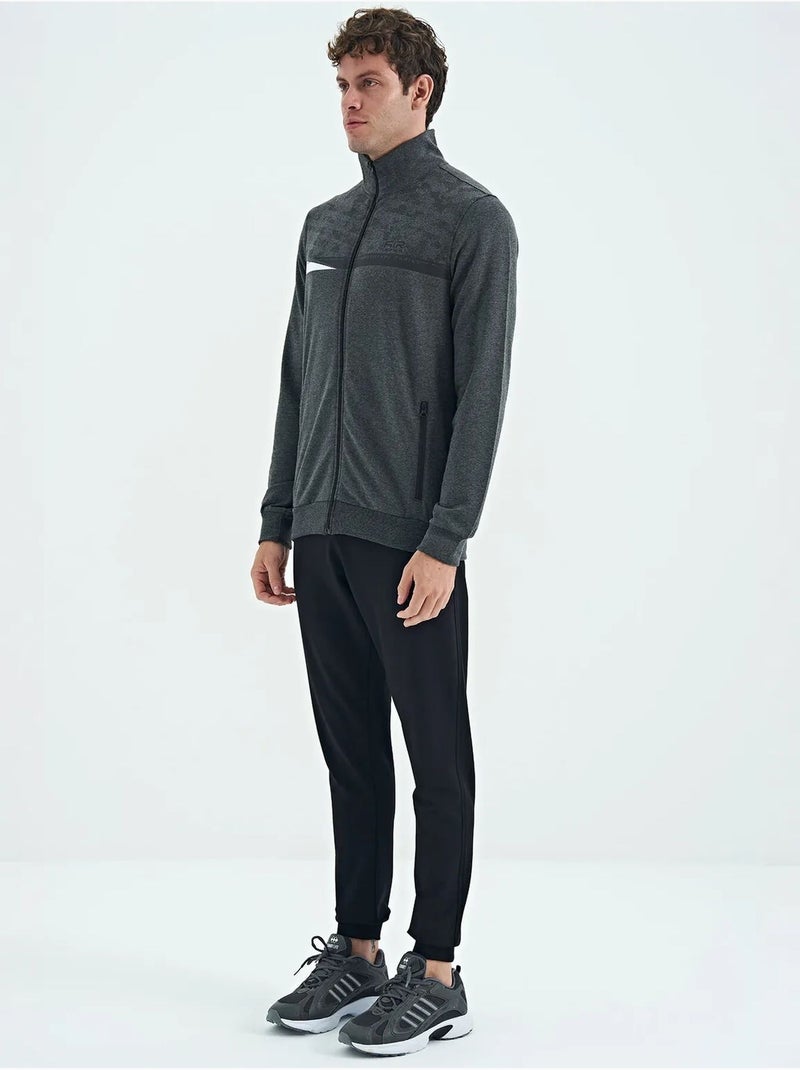 Conjunto de sweatshirt e calças com estampado e gola com fecho de correr tommy Cinza-preto - Kiabi