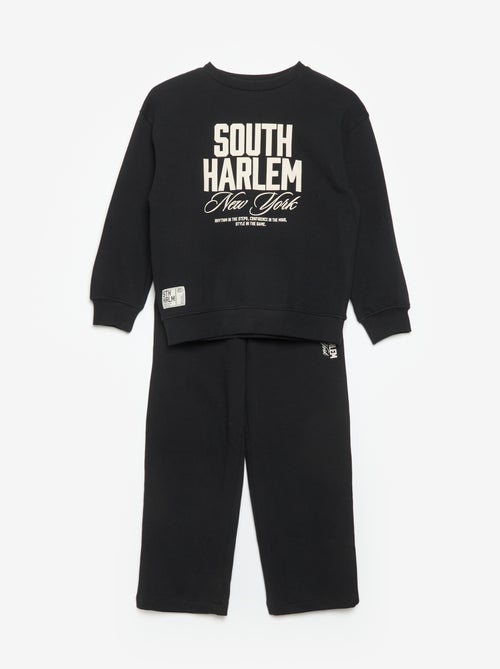 Conjunto de sweatshirt e calças de jogging - 2 peças - Kiabi