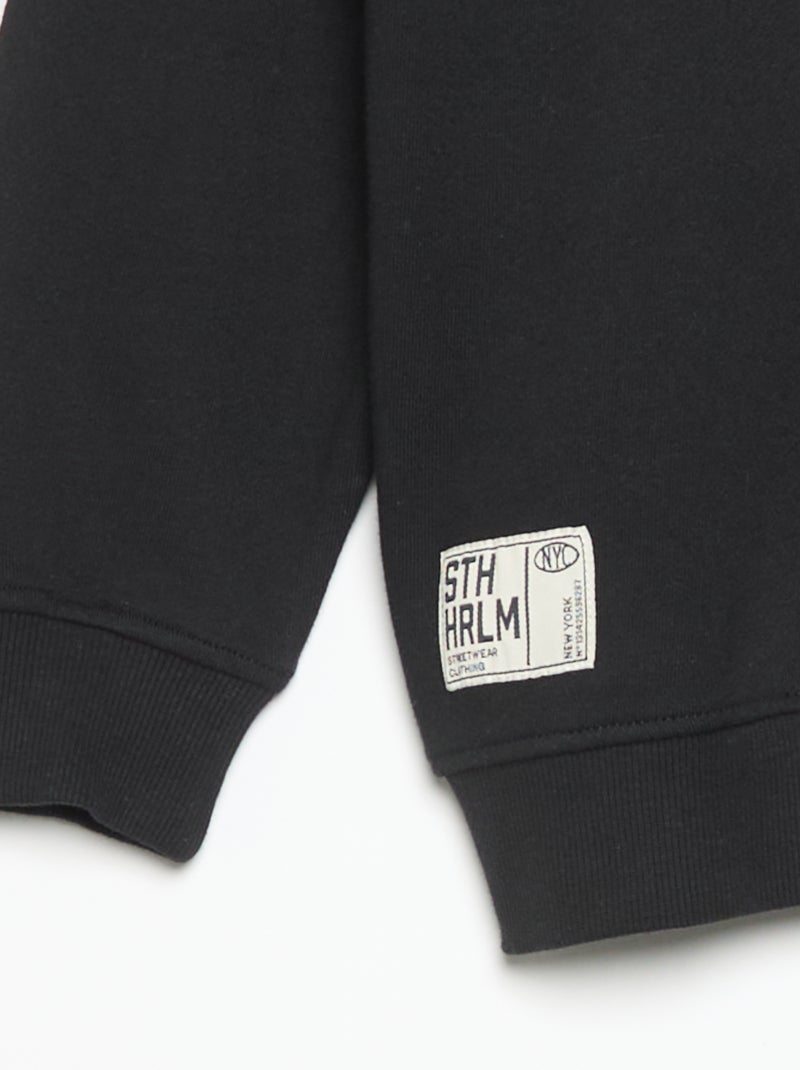 Conjunto de sweatshirt e calças de jogging - 2 peças Preto - Kiabi