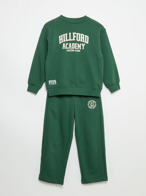 Conjunto de sweatshirt e calças de jogging - 2 peças - Kiabi