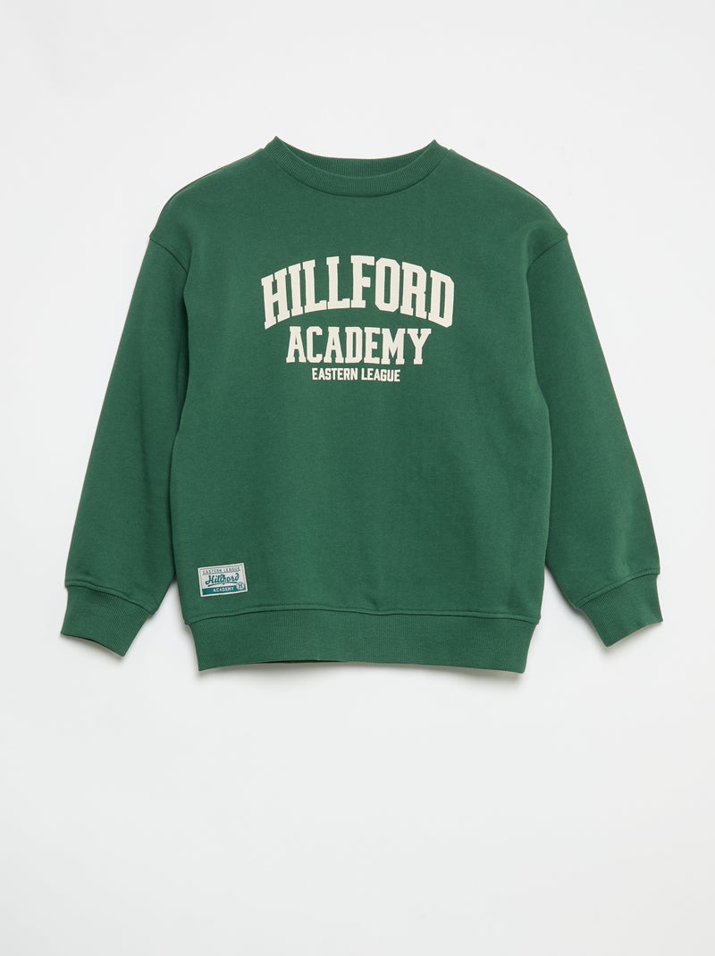 Conjunto de sweatshirt e calças de jogging - 2 peças Verde - Kiabi