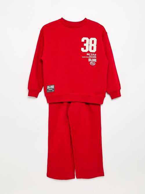 Conjunto de sweatshirt e calças de jogging - 2 peças - Kiabi Conjunto de sweatshirt e calças de jogging - 2 peças - Kiabi