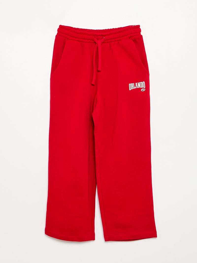 Conjunto de sweatshirt e calças de jogging - 2 peças Vermelho - Kiabi