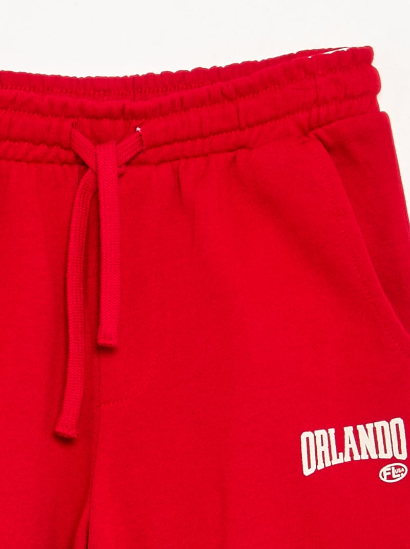 Conjunto de sweatshirt e calças de jogging - 2 peças Vermelho - Kiabi