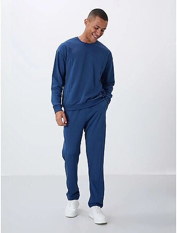 Conjunto de sweatshirt e calças em felpa de algodão e poliéster para homem tommy