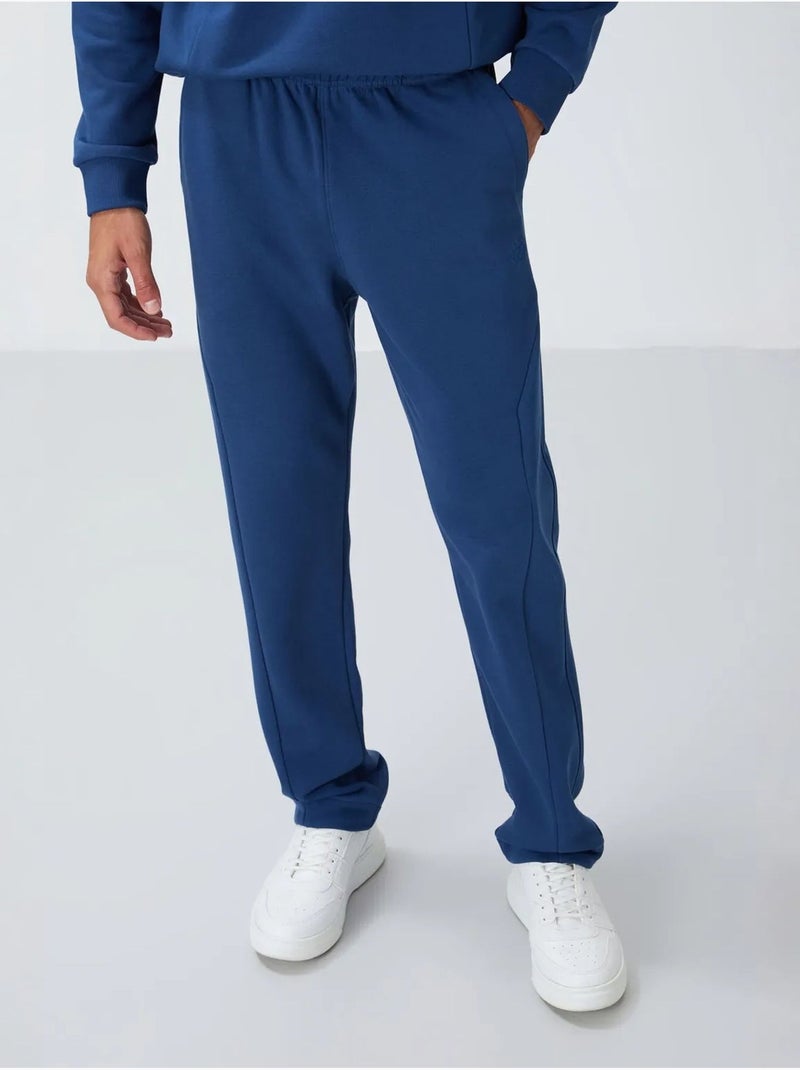Conjunto de sweatshirt e calças em felpa de algodão e poliéster para homem tommy Azul - Kiabi