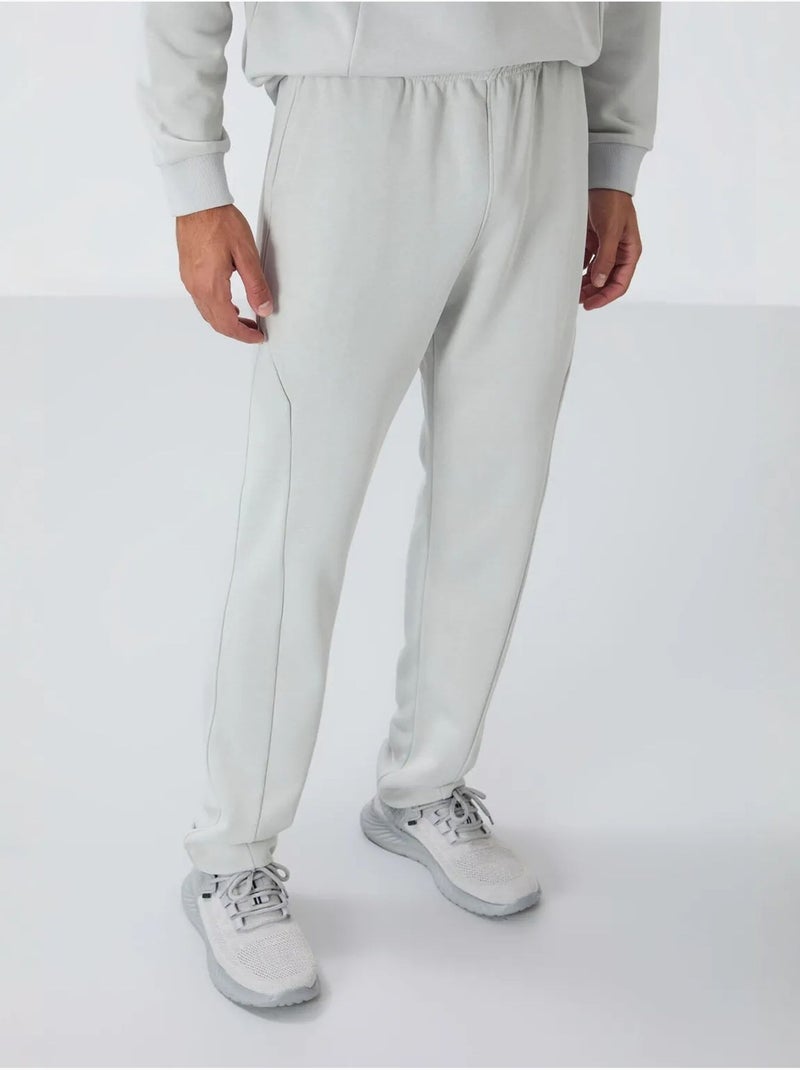 Conjunto de sweatshirt e calças em felpa de algodão e poliéster para homem tommy Cinza claro - Kiabi