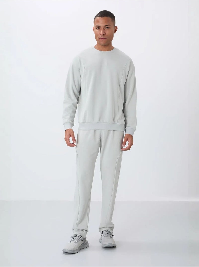 Conjunto de sweatshirt e calças em felpa de algodão e poliéster para homem tommy Cinza claro - Kiabi
