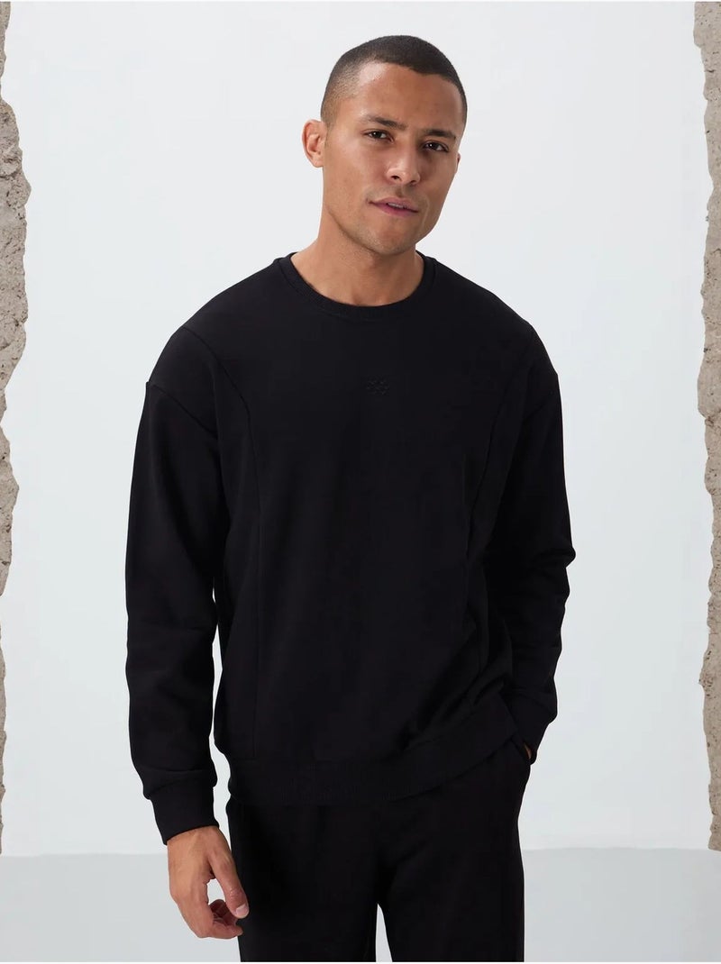 Conjunto de sweatshirt e calças em felpa de algodão e poliéster para homem tommy Preto - Kiabi