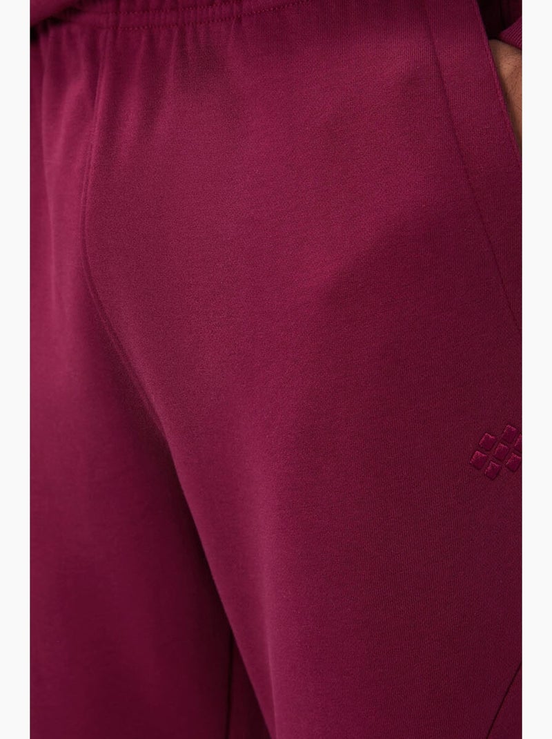 Conjunto de sweatshirt e calças em felpa de algodão e poliéster para homem tommy Vermelho bordô - Kiabi