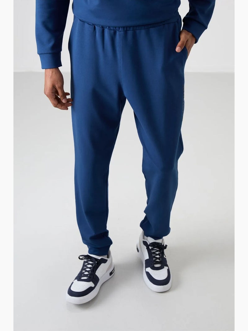 Conjunto de sweatshirt e calças em fleece estampado tommy Azul - Kiabi