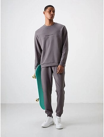 Conjunto de sweatshirt e calças em fleece estampado tommy
