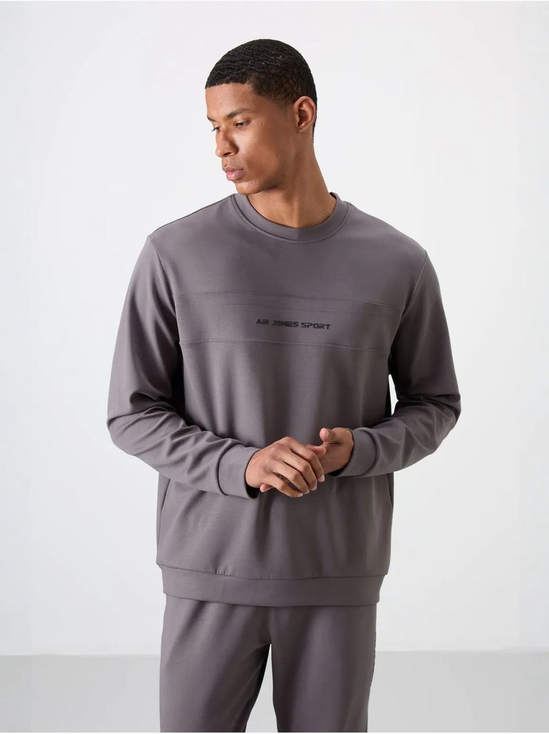 Conjunto de sweatshirt e calças em fleece estampado tommy Cinza - Kiabi