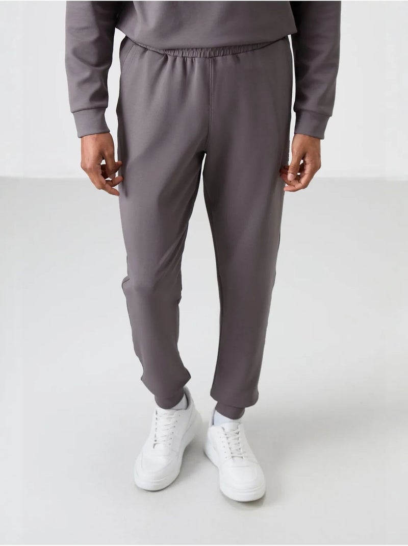 Conjunto de sweatshirt e calças em fleece estampado tommy Cinza - Kiabi