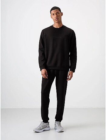 Conjunto de sweatshirt e calças em fleece estampado tommy