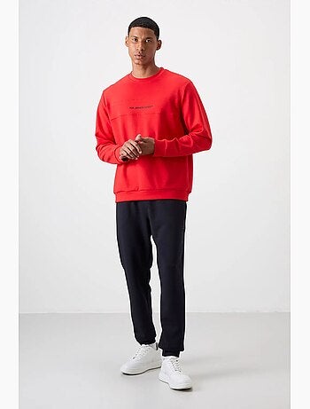 Conjunto de sweatshirt e calças em fleece estampado tommy