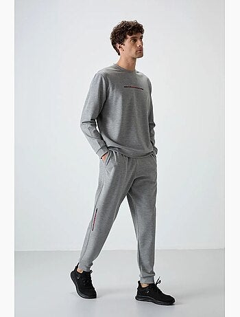 Conjunto de sweatshirt e calças em malha canelada para homem tommy
