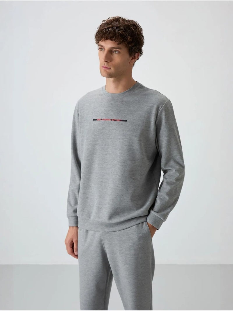 Conjunto de sweatshirt e calças em malha canelada para homem tommy Cinza - Kiabi
