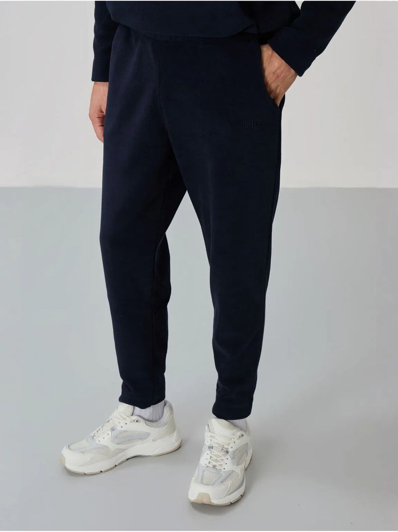 Conjunto de sweatshirt e calças em polar de poliéster para homem tommy Azul-marinho - Kiabi