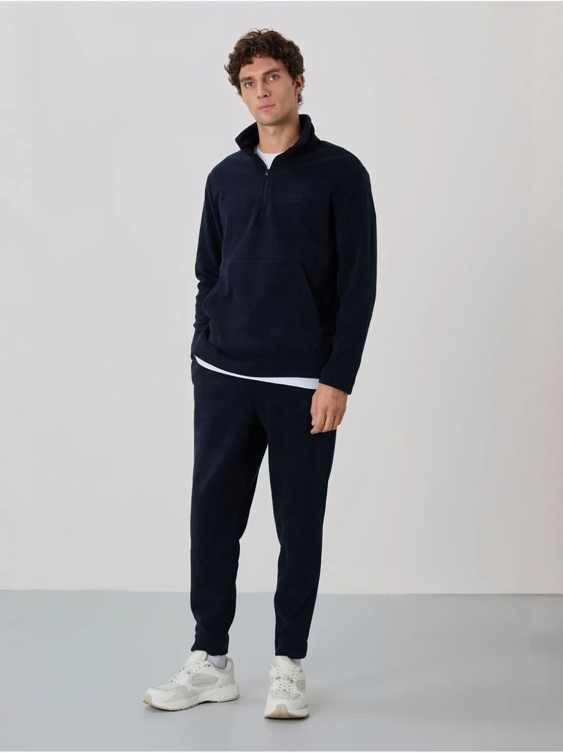 Conjunto de sweatshirt e calças em polar de poliéster para homem tommy Azul-marinho - Kiabi