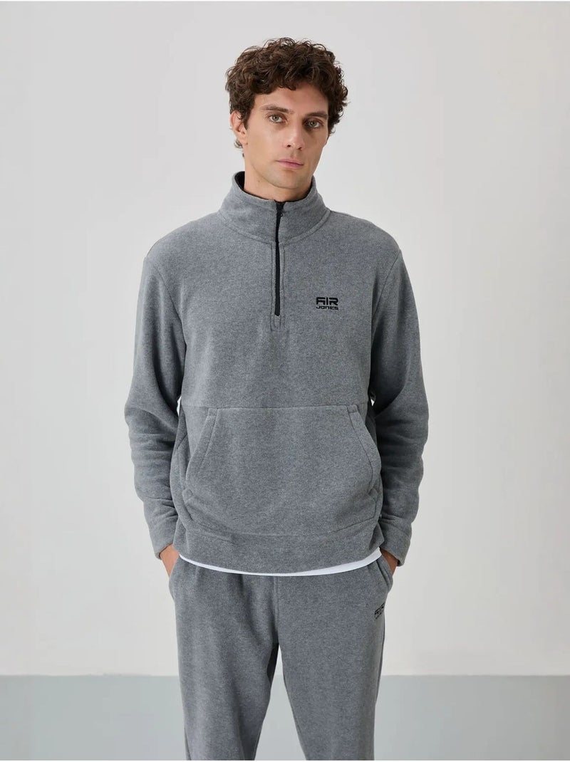 Conjunto de sweatshirt e calças em polar de poliéster para homem tommy Cinza - Kiabi