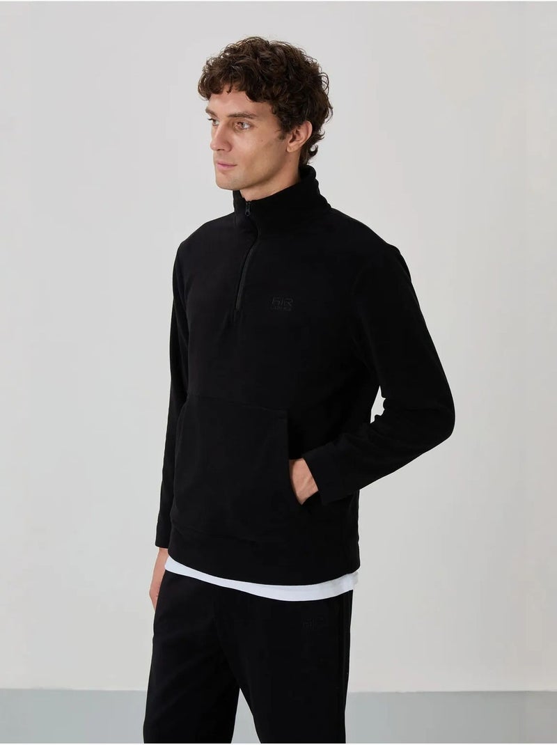 Conjunto de sweatshirt e calças em polar de poliéster para homem tommy Preto - Kiabi