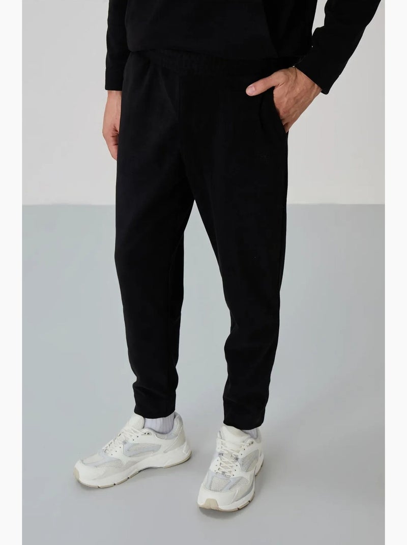 Conjunto de sweatshirt e calças em polar de poliéster para homem tommy Preto - Kiabi