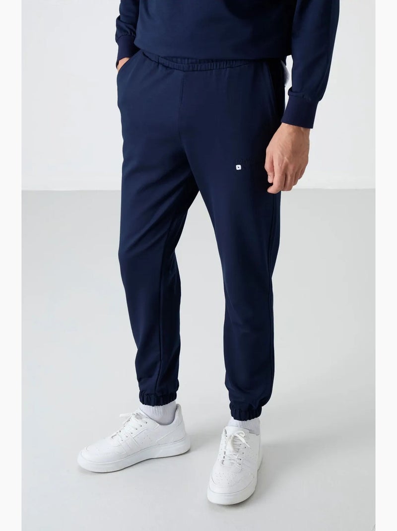 Conjunto de sweatshirt e calças oversize gola redonda tommy Azul-marinho - Kiabi