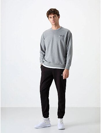 Conjunto de sweatshirt e calças oversize gola redonda tommy