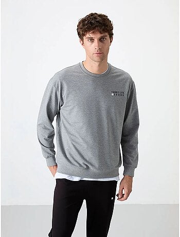 Conjunto de sweatshirt e calças oversize gola redonda tommy