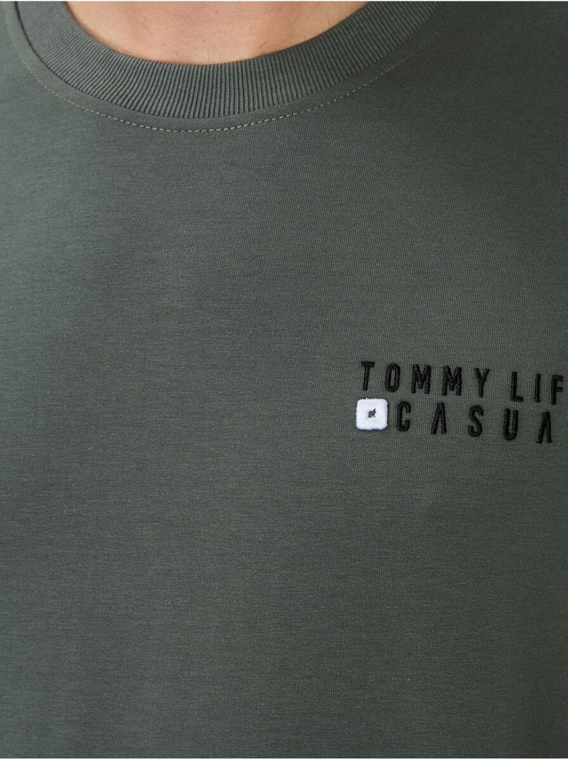 Conjunto de sweatshirt e calças oversize gola redonda tommy Verde escuro - Kiabi