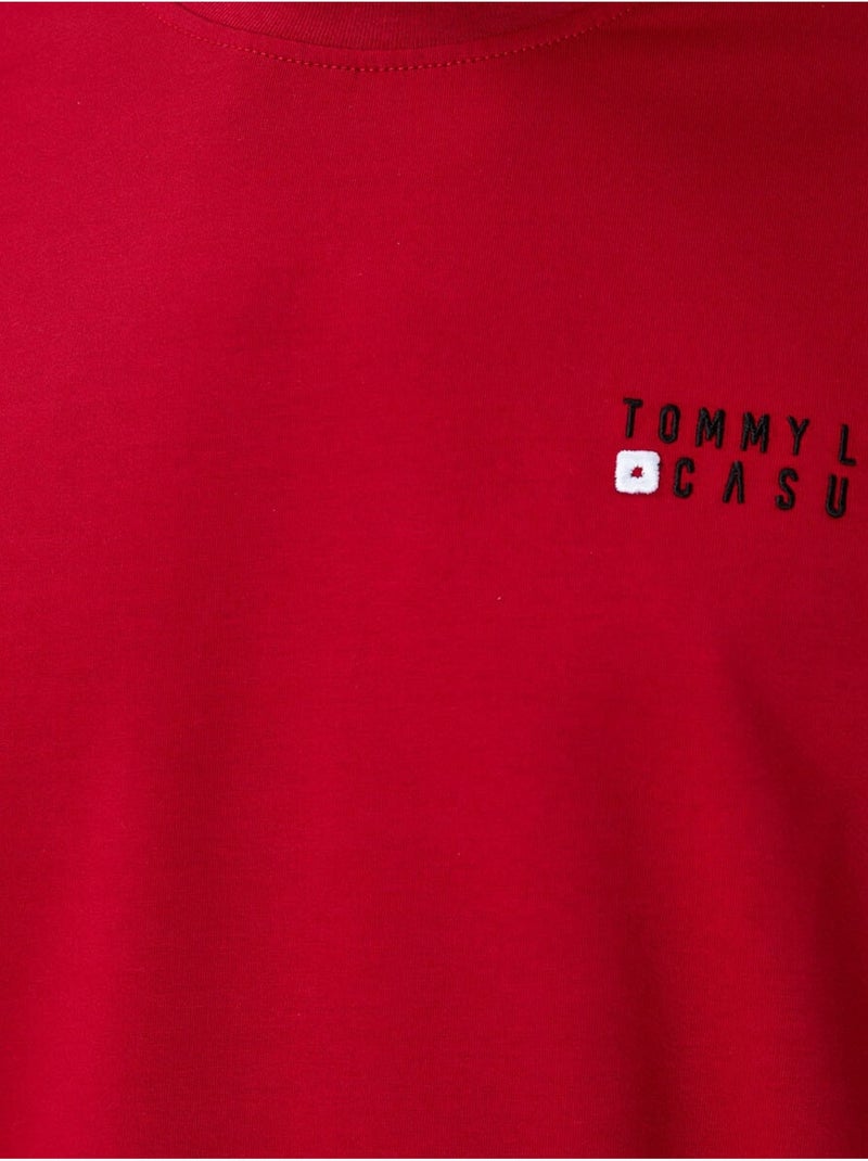 Conjunto de sweatshirt e calças oversize gola redonda tommy Vermelho - Kiabi