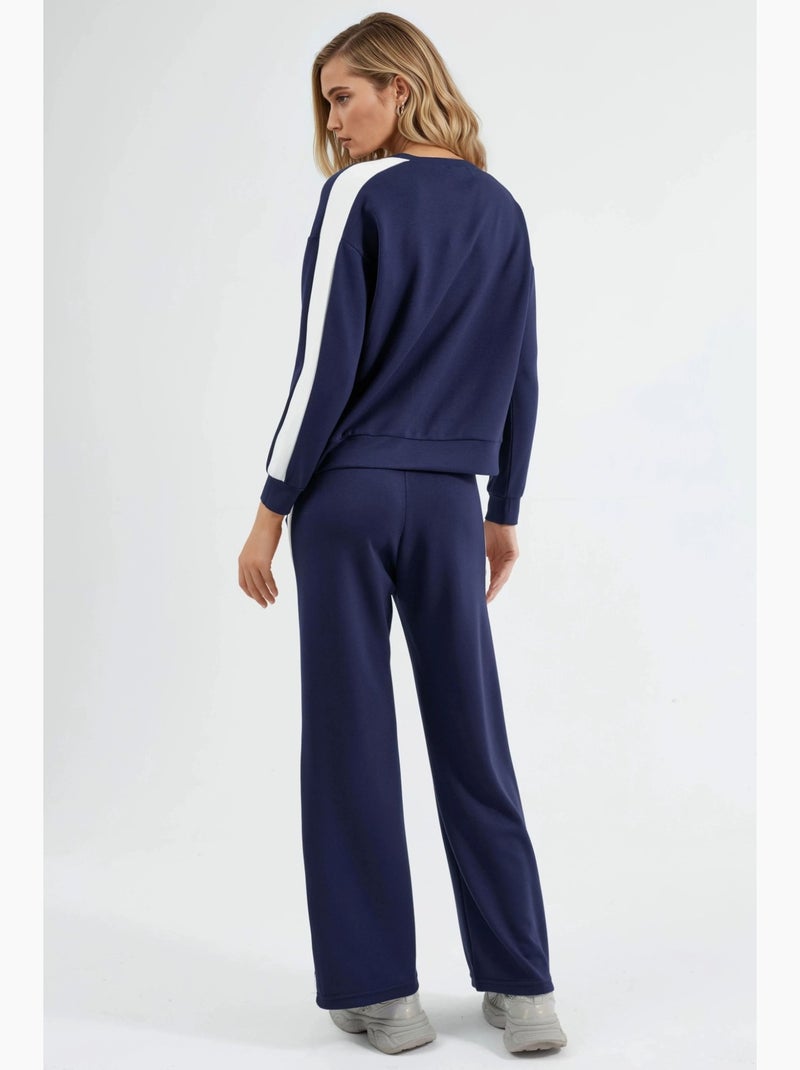 Conjunto de sweatshirt e calças regular fit modal touch hiccup Azul-marinho - Kiabi