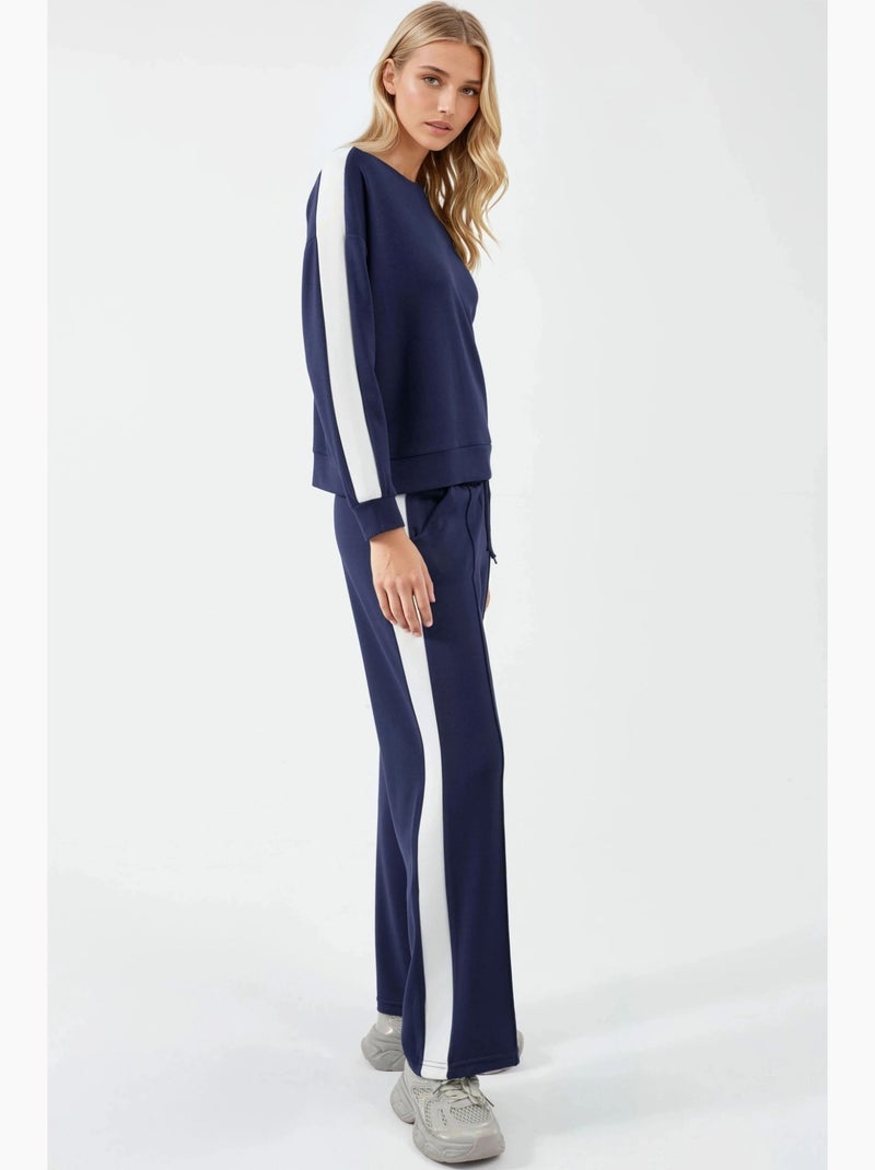 Conjunto de sweatshirt e calças regular fit modal touch hiccup Azul-marinho - Kiabi