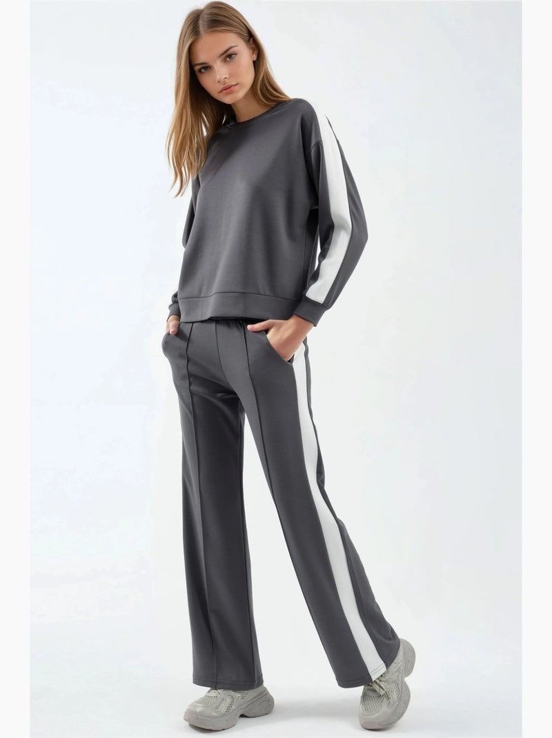Conjunto de sweatshirt e calças regular fit modal touch hiccup Cinza - Kiabi