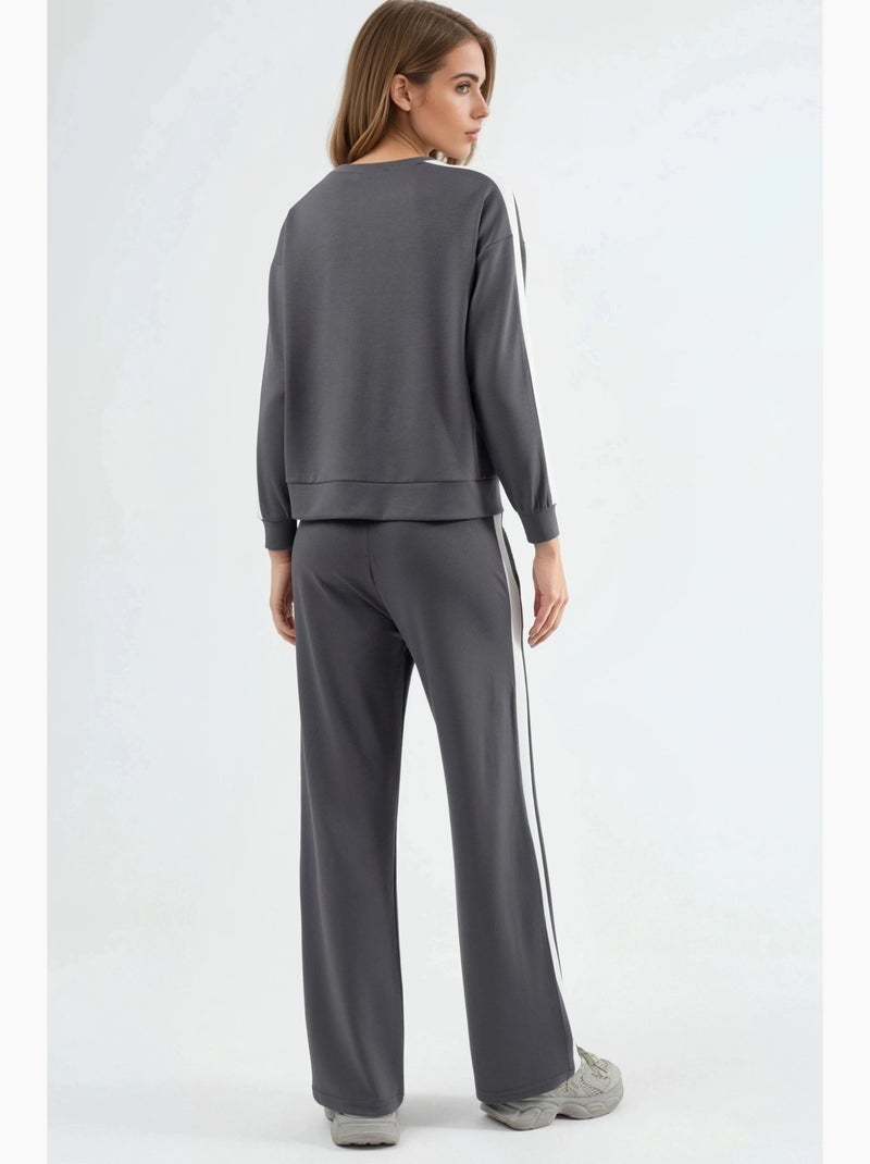 Conjunto de sweatshirt e calças regular fit modal touch hiccup Cinza - Kiabi